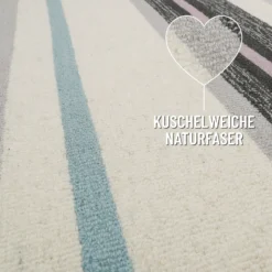 Kurzflorteppich Grau Multi aus Schurwolle 