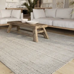 Kurzflor Teppich Greige meliert "Hamptons FOURTEEN" WECONhome