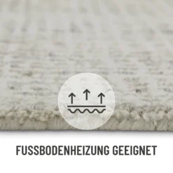 Kurzflor Teppich Greige meliert