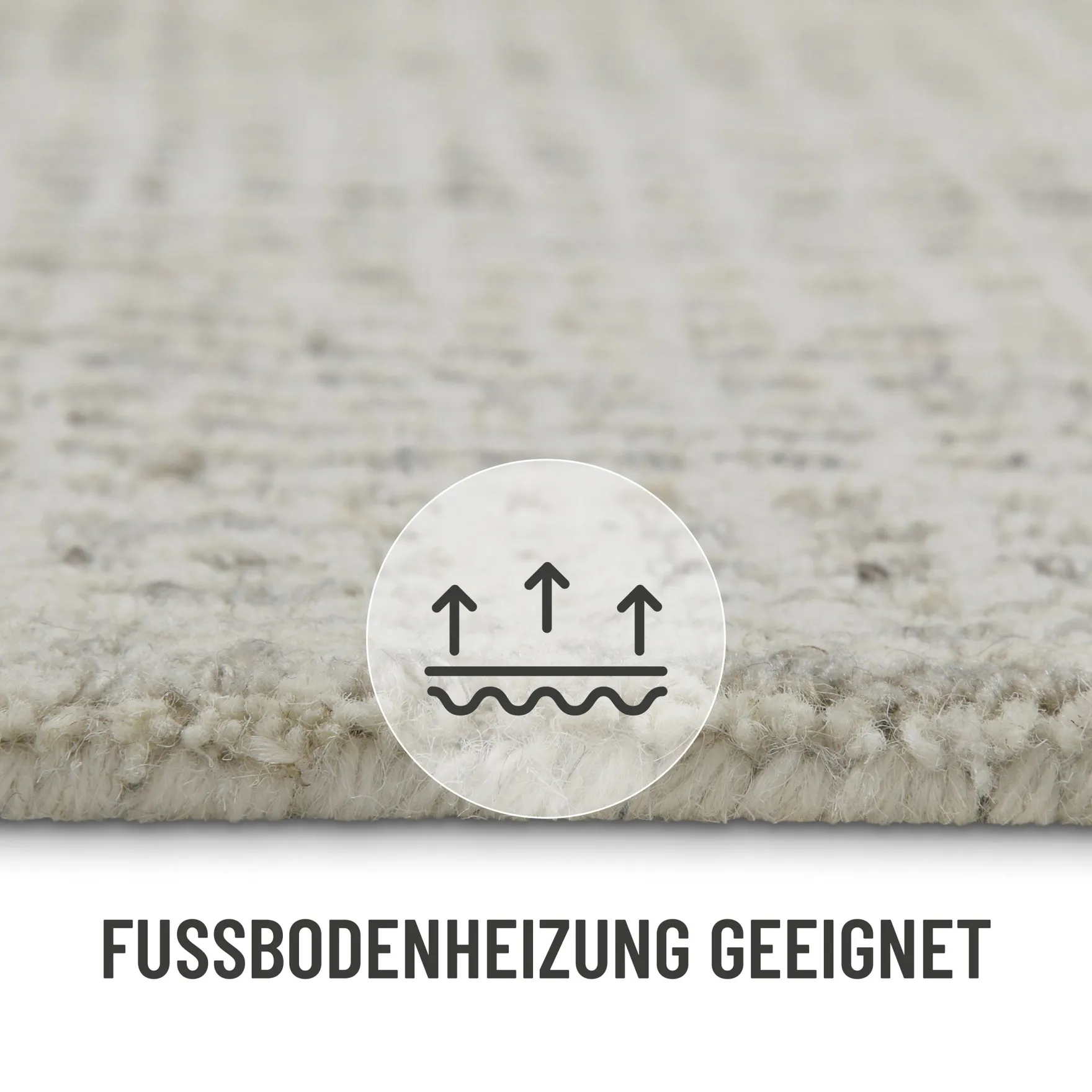 Kurzflor Teppich Greige meliert "Hamptons FOURTEEN" WECONhome