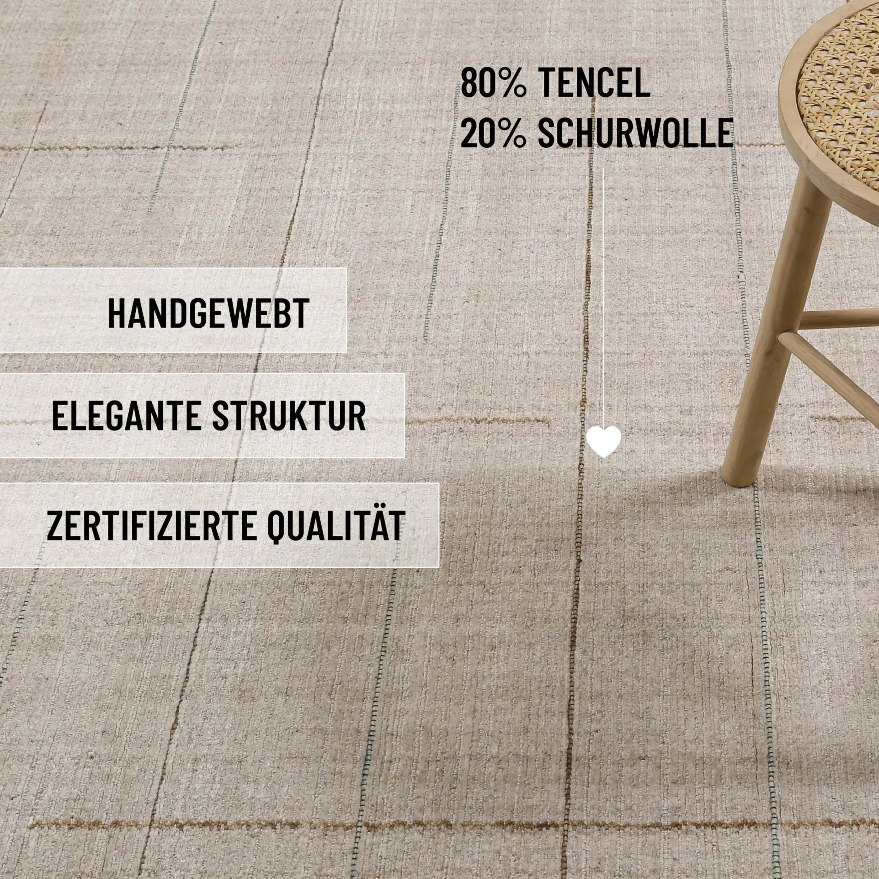 Kurzflor Teppich Greige "Milly" WECONhome