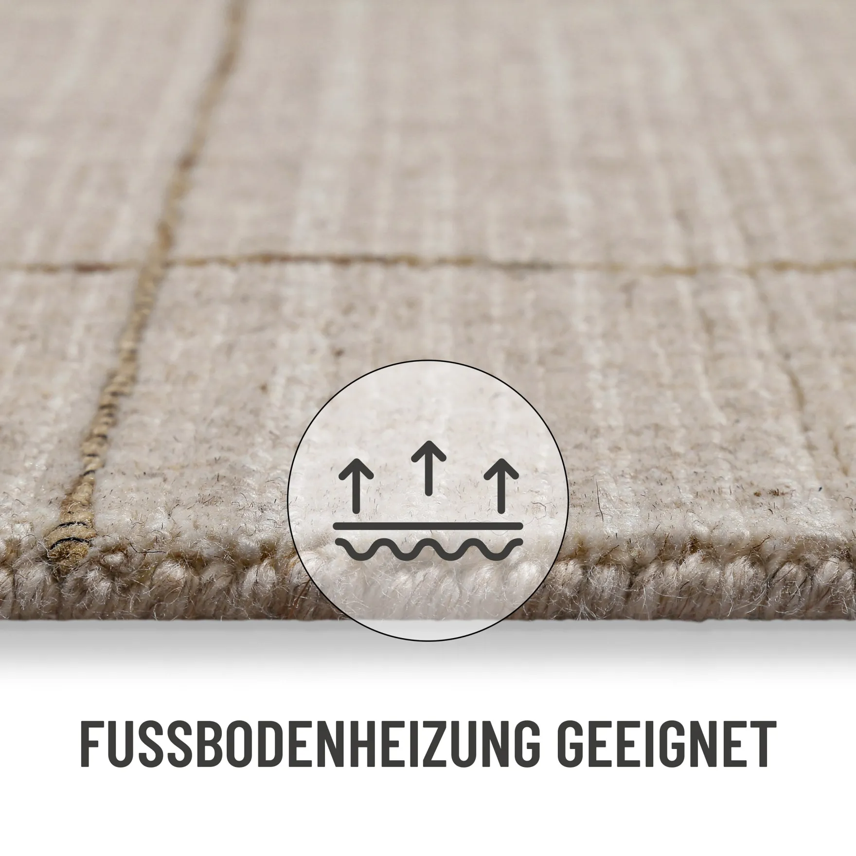 Kurzflor Teppich Greige "Milly" WECONhome