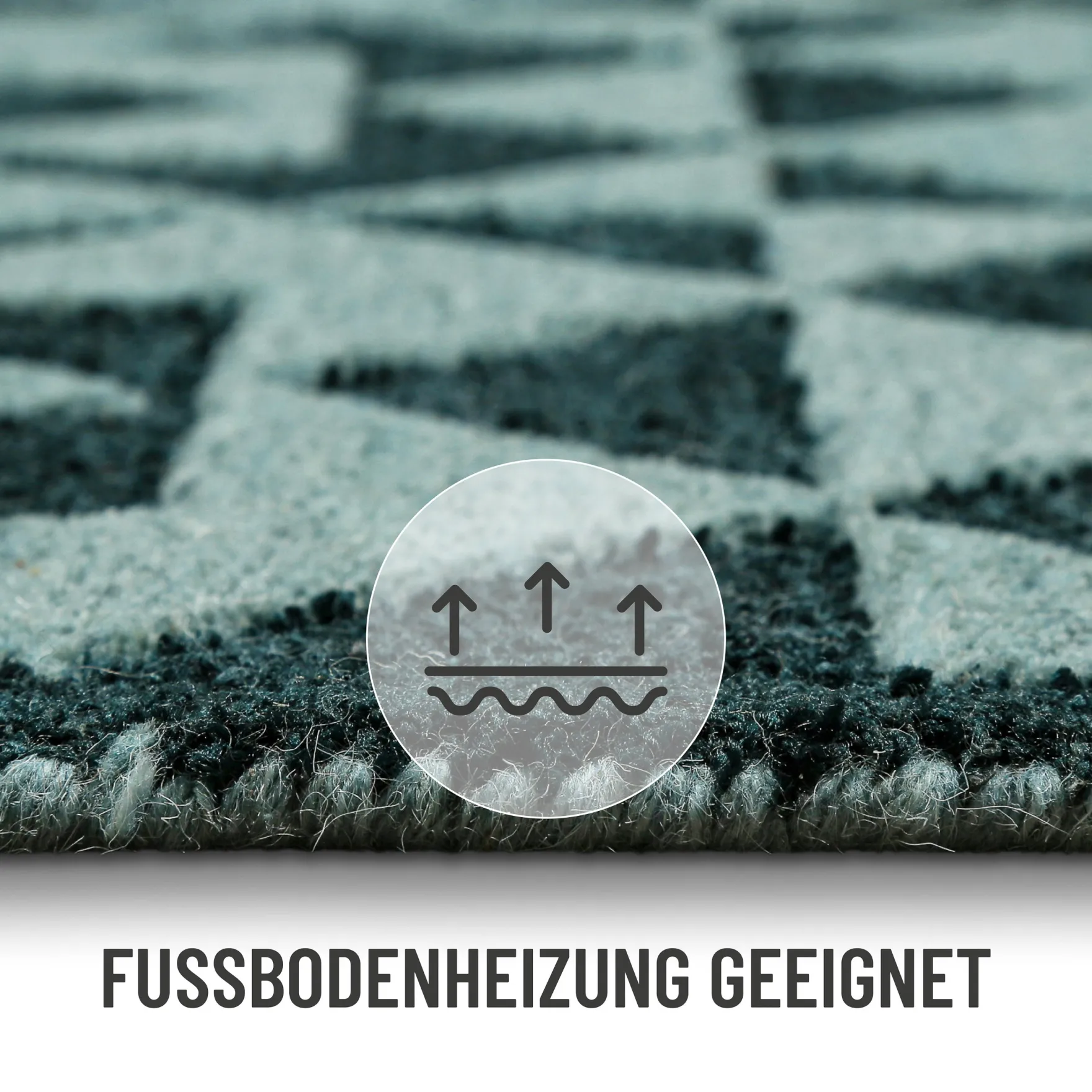 Kurzflorteppich Grün Multi "Downtown" WECONhome