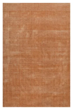 Kurzflor Teppich Kupfer Braun