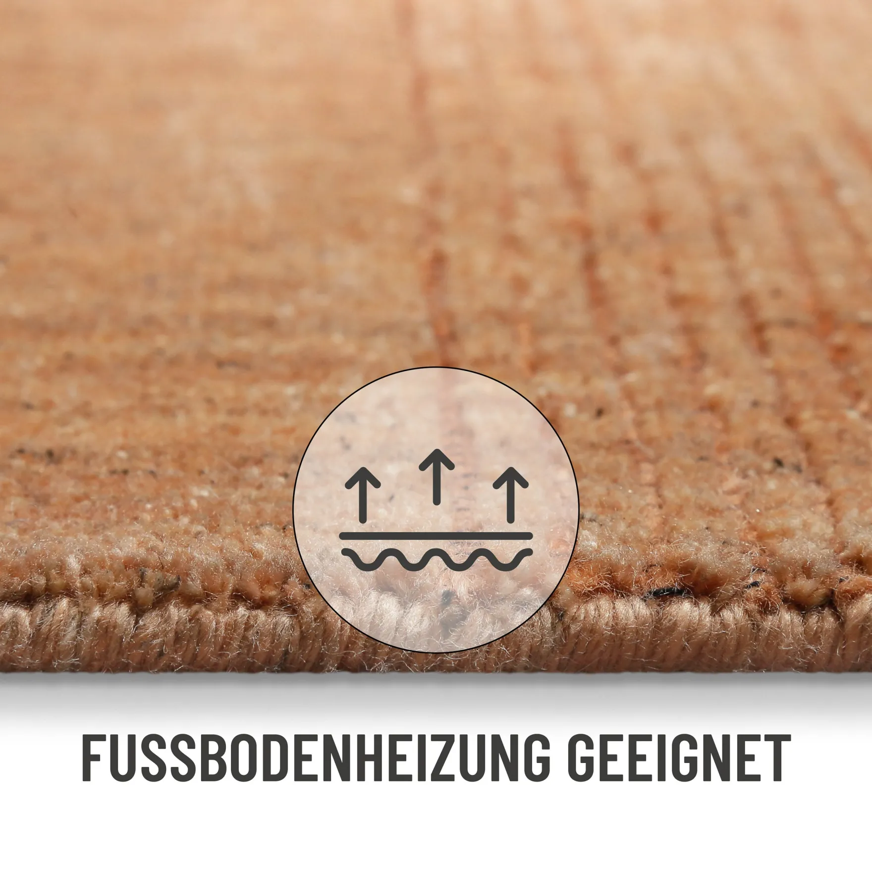 Kurzflor Teppich Kupfer Braun "Seattle" WECONhome