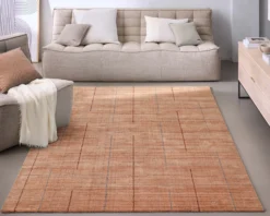 Kurzflor Teppich Lachs Rot "Milly" WECONhome