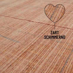 Kurzflor Teppich Lachs Rot 