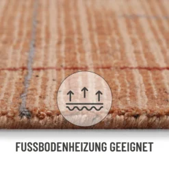 Kurzflor Teppich Lachs Rot 