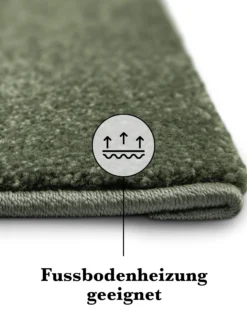 Kurzflorteppich Laub Grün 