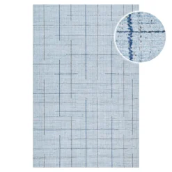 Kurzflor Teppich Licht Blau 