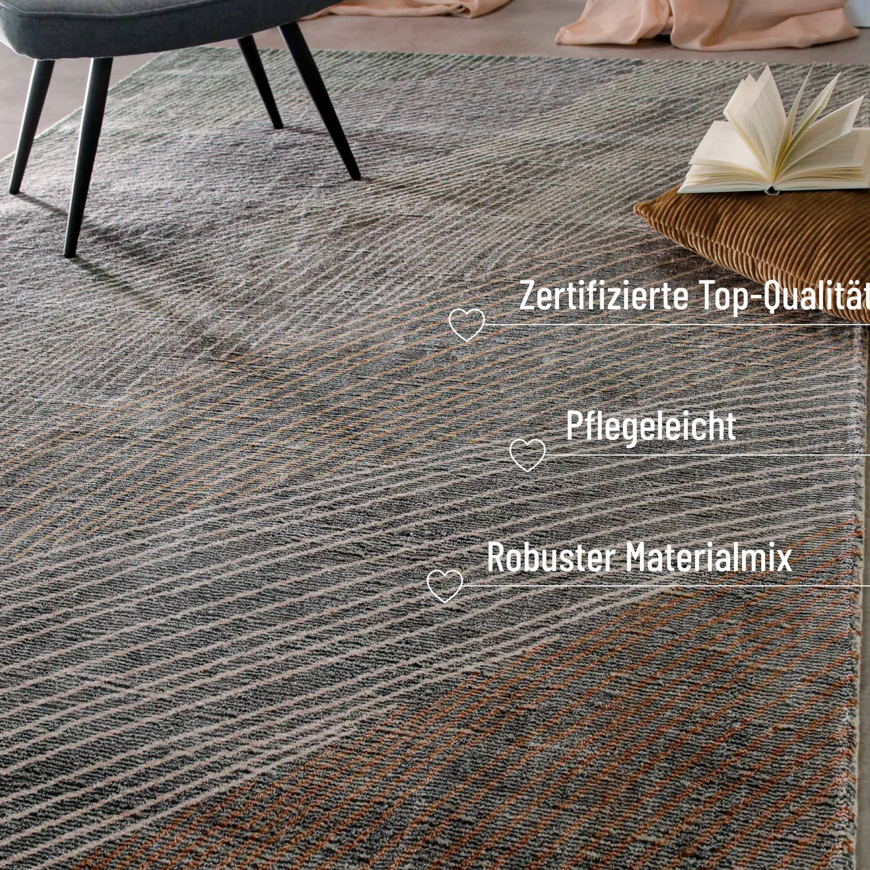 Kurzflorteppich Multi aus Viskose & Schurwolle "Skai" WECONhome