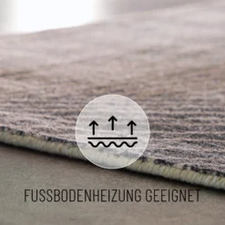 Kurzflorteppich Multi aus Viskose & Schurwolle