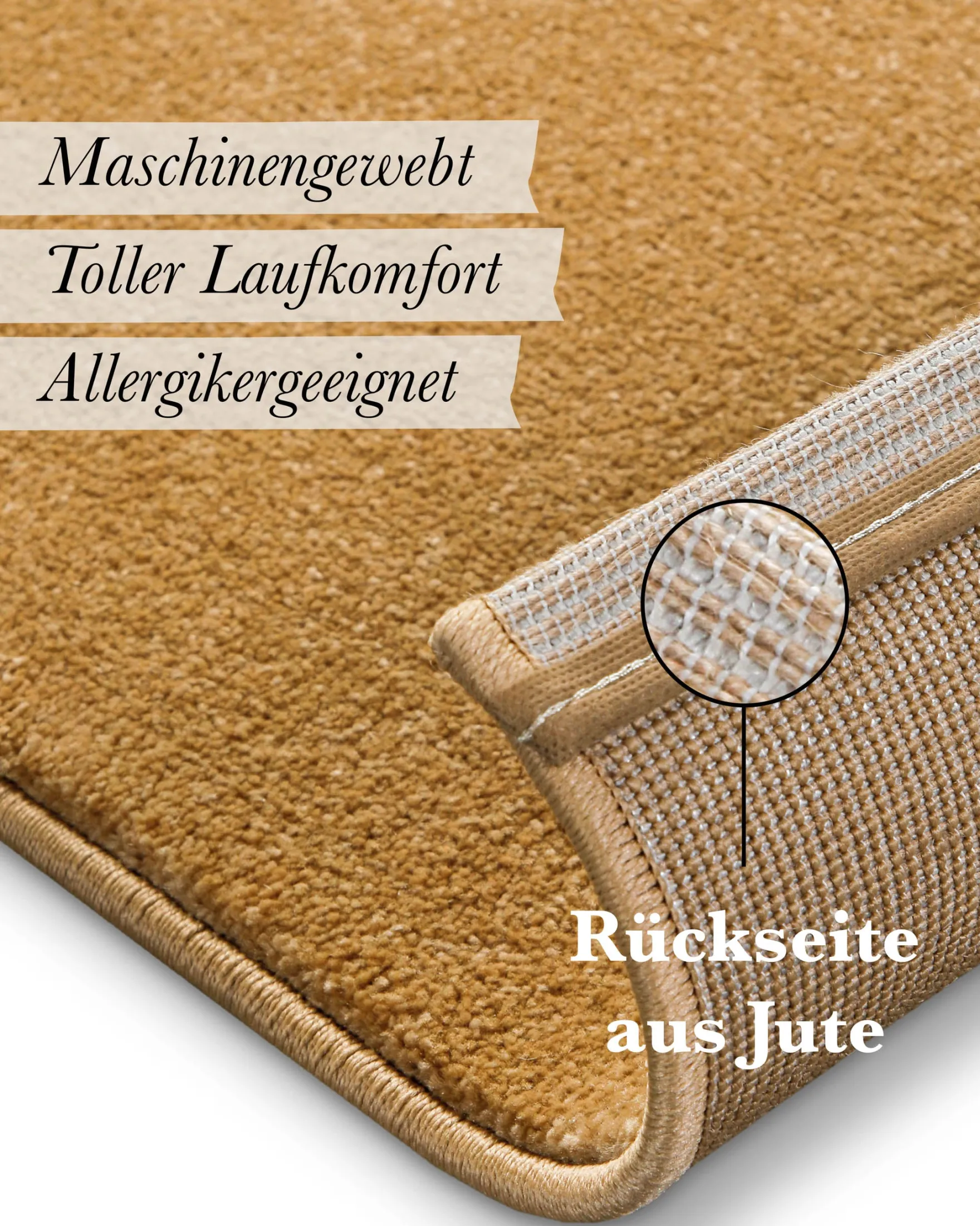 Kurzflorteppich Ocker Gelb "Freja" WECONhome Basics