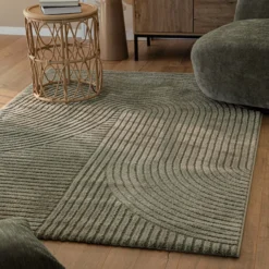 Kurzflorteppich Oliv Grün "Bolen" WECONhome