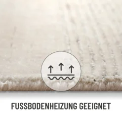Kurzflor Teppich Perl Weiß 