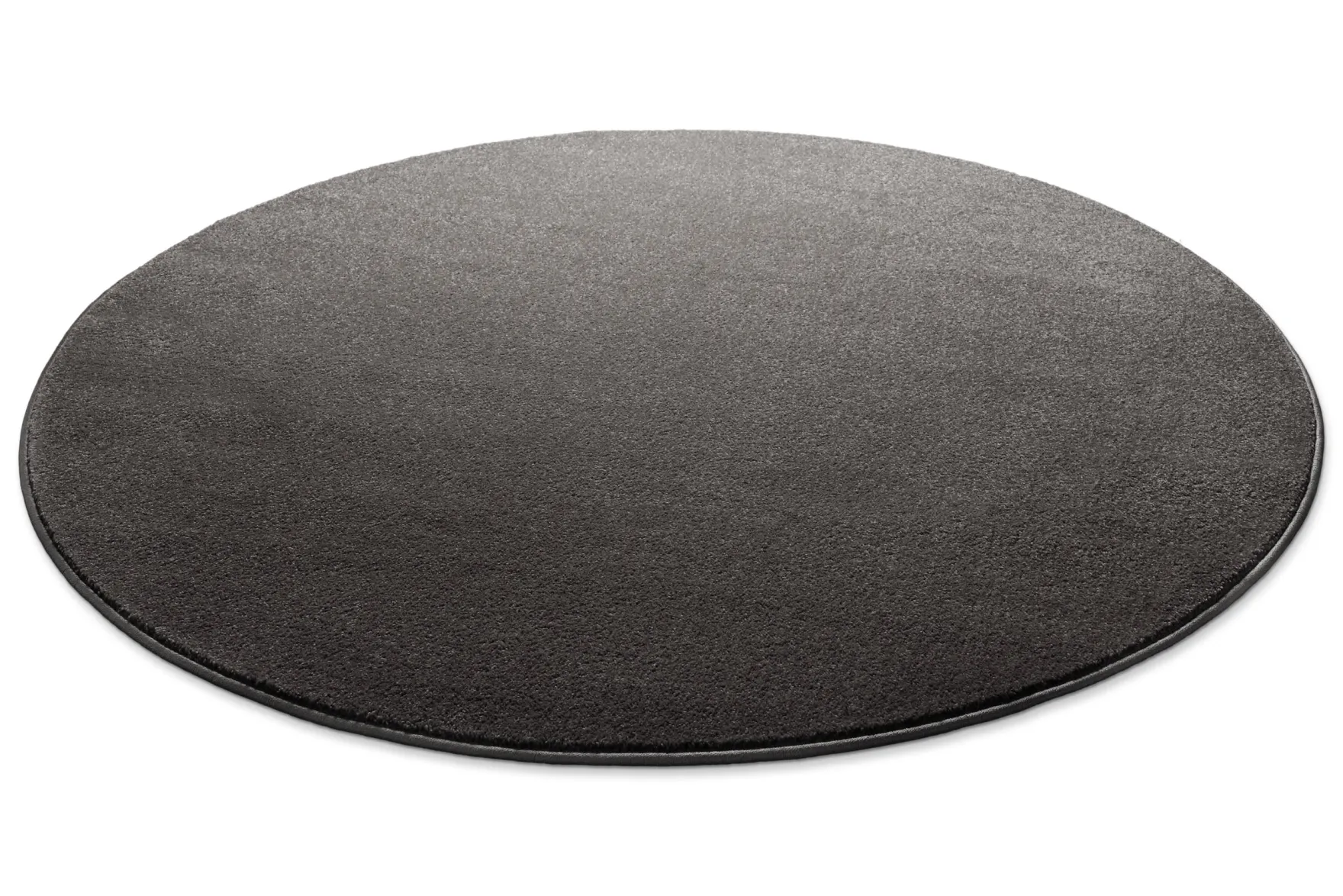 Kurzflorteppich Rund Anthrazit grau "Freja" WECONhome Basics
