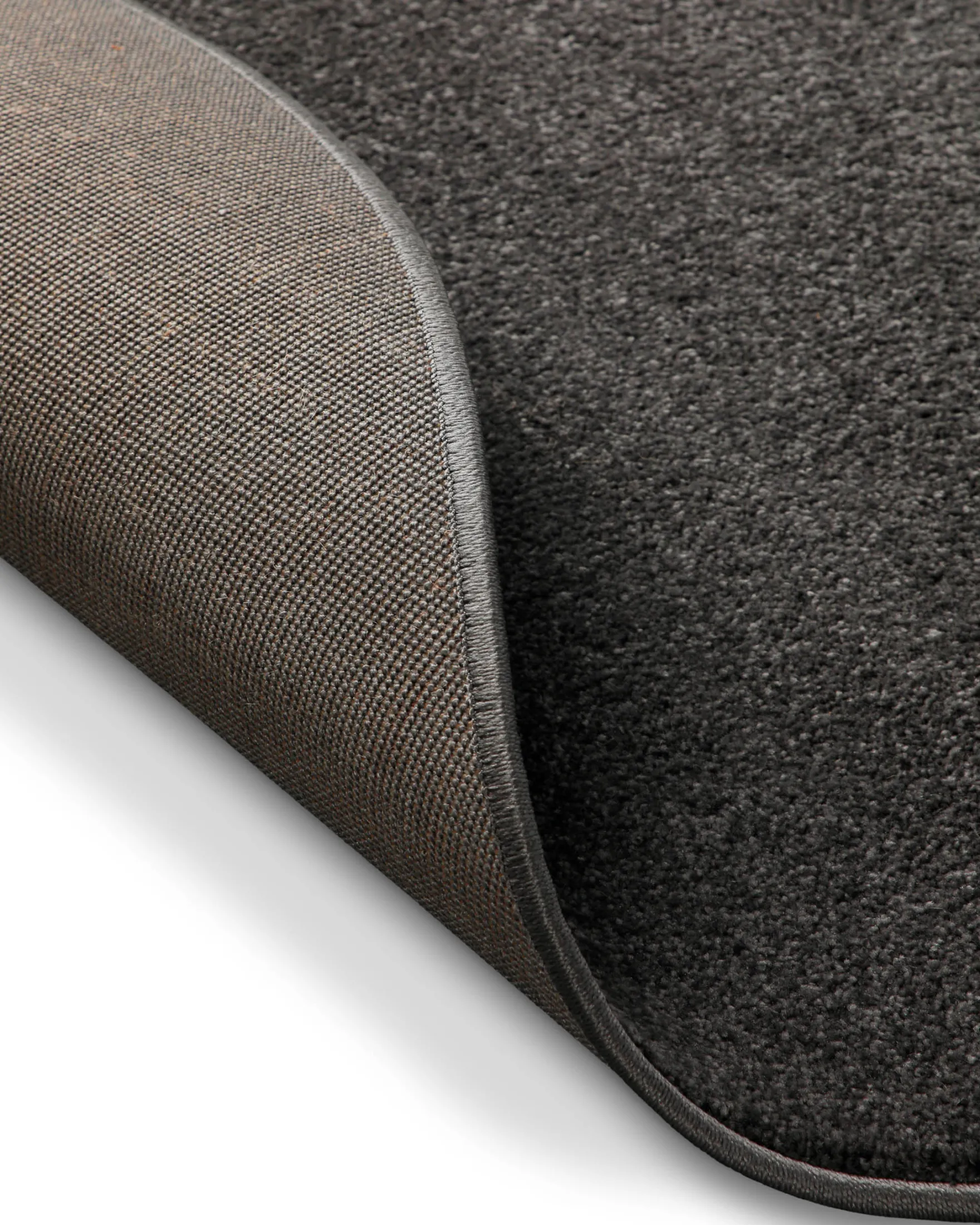 Kurzflorteppich Rund Anthrazit grau "Freja" WECONhome Basics