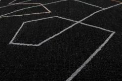 Kurzflorteppich Rund Anthrazit aus Schurwolle "Nox" WECONhome