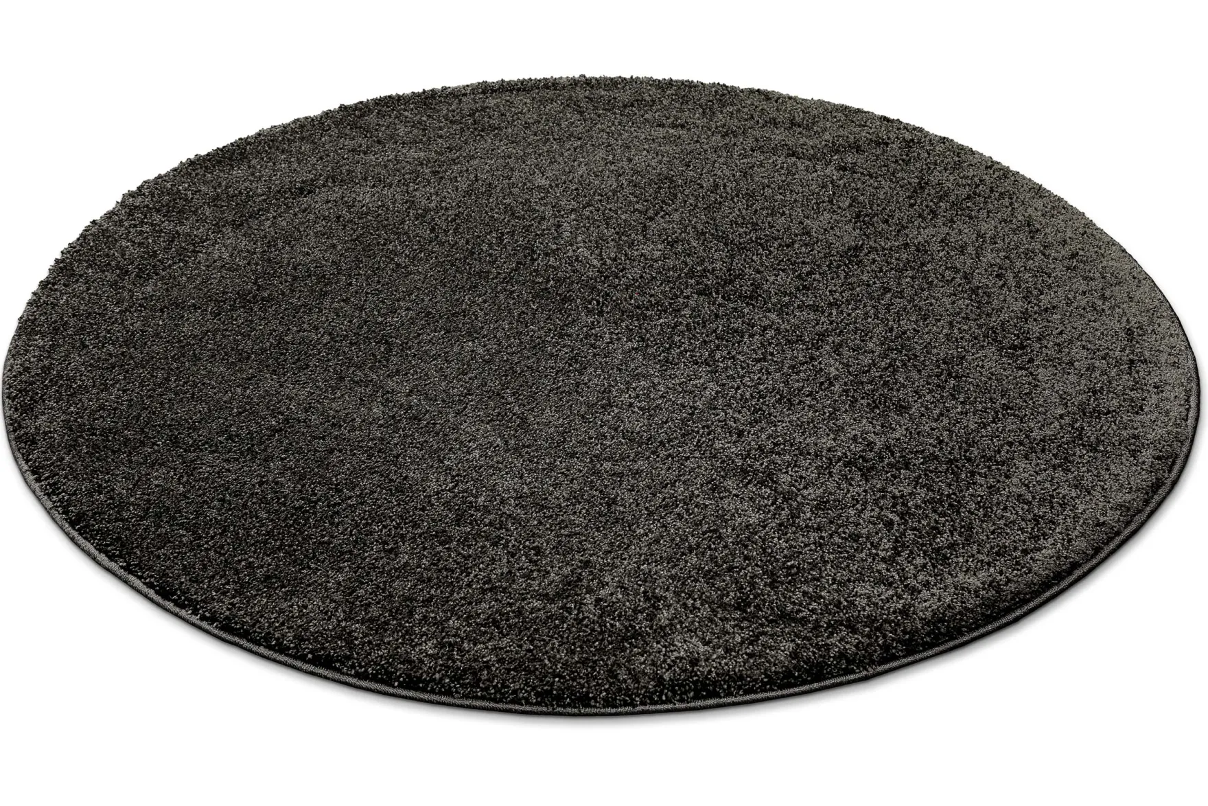 Kurzflorteppich Rund Anthrazit "Wogh" WECONhome