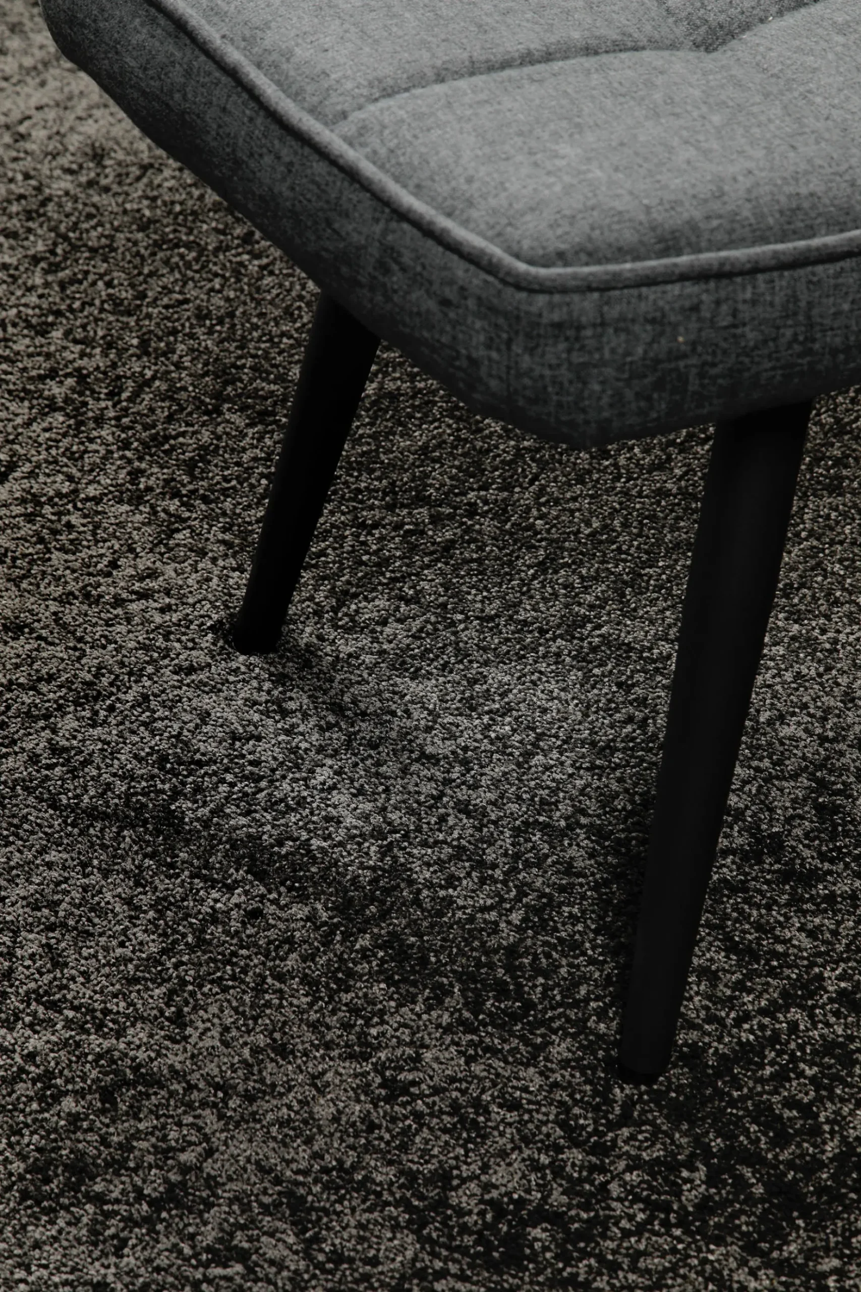 Kurzflorteppich Rund Anthrazit "Wogh" WECONhome