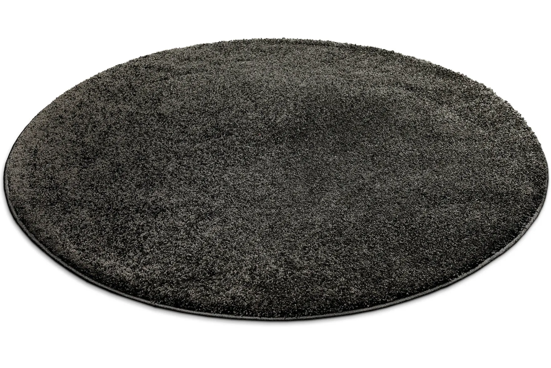Kurzflorteppich Rund Anthrazit "Nova" WECONhome Basics