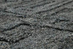 Kurzflor Teppich Rund Blau Grau 