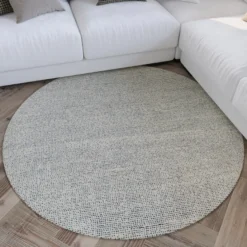 Kurzflor Teppich Rund Blau "Hamptons THIRTYTWO" WECONhome