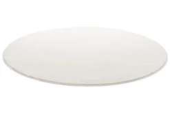 Kurzflorteppich Rund Creme Weiß
