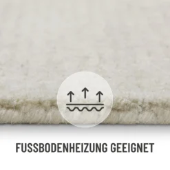 Kurzflor Teppich Rund Creme Weiß "Hamptons THIRTYTWO" WECONhome