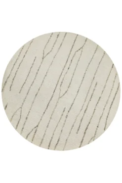 Kurzflor Teppich Rund Creme Weiß "Hamptons THIRTYNINE" WECONhome