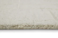 Kurzflor Teppich Rund Creme Weiß 