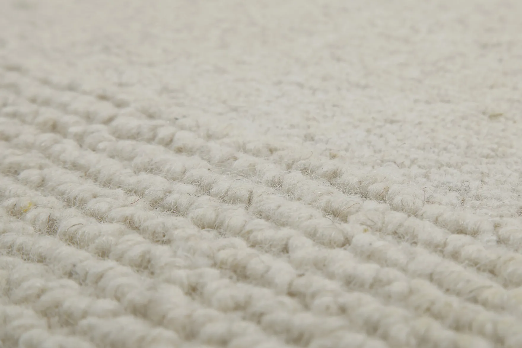 Kurzflor Teppich Rund Creme Weiß aus Schurwolle "Hamptons TWENTYONE" WECONhome