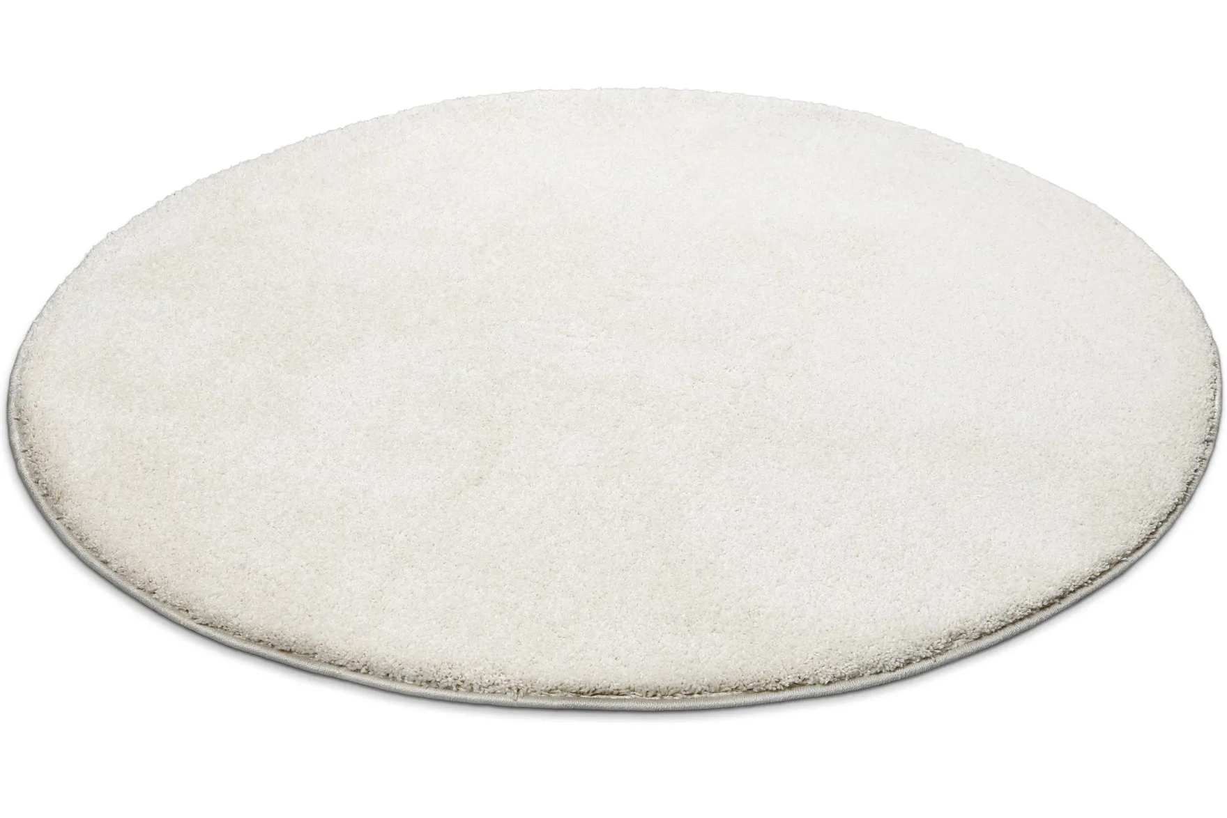 Kurzflorteppich Rund Creme Weiß "Nova" WECONhome Basics