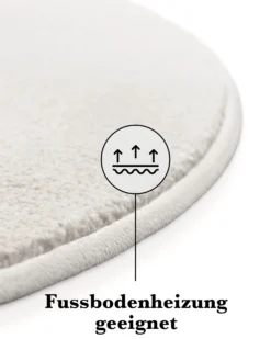 Kurzflorteppich Rund Creme Weiß "Freja" WECONhome Basics