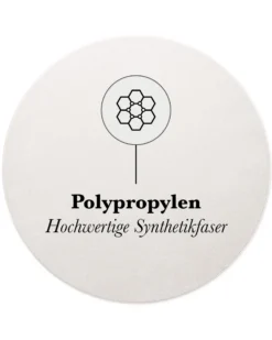 Kurzflorteppich Rund Creme Weiß 