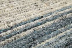 Kurzflor Teppich Rund Grau Blau meliert "Hamptons TWENTYFOUR" WECONhome
