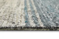 Kurzflor Teppich Rund Grau Blau meliert "Hamptons TWENTYFOUR" WECONhome