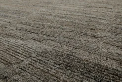Kurzflor Teppich Rund Grau Braun meliert 