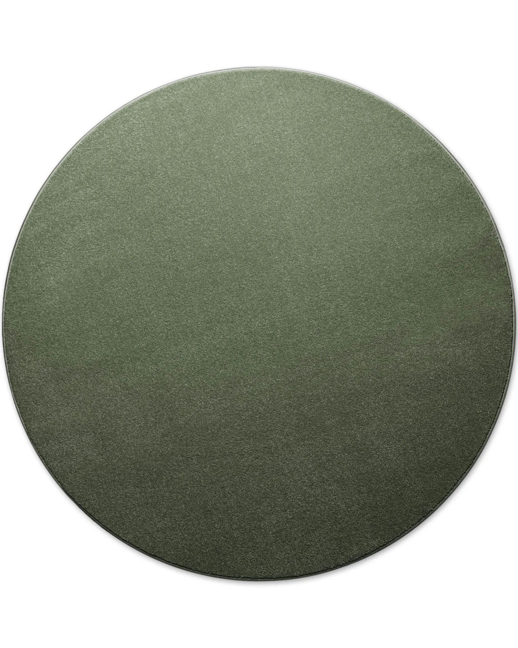 Kurzflorteppich Rund Laub Grün "Freja" WECONhome Basics