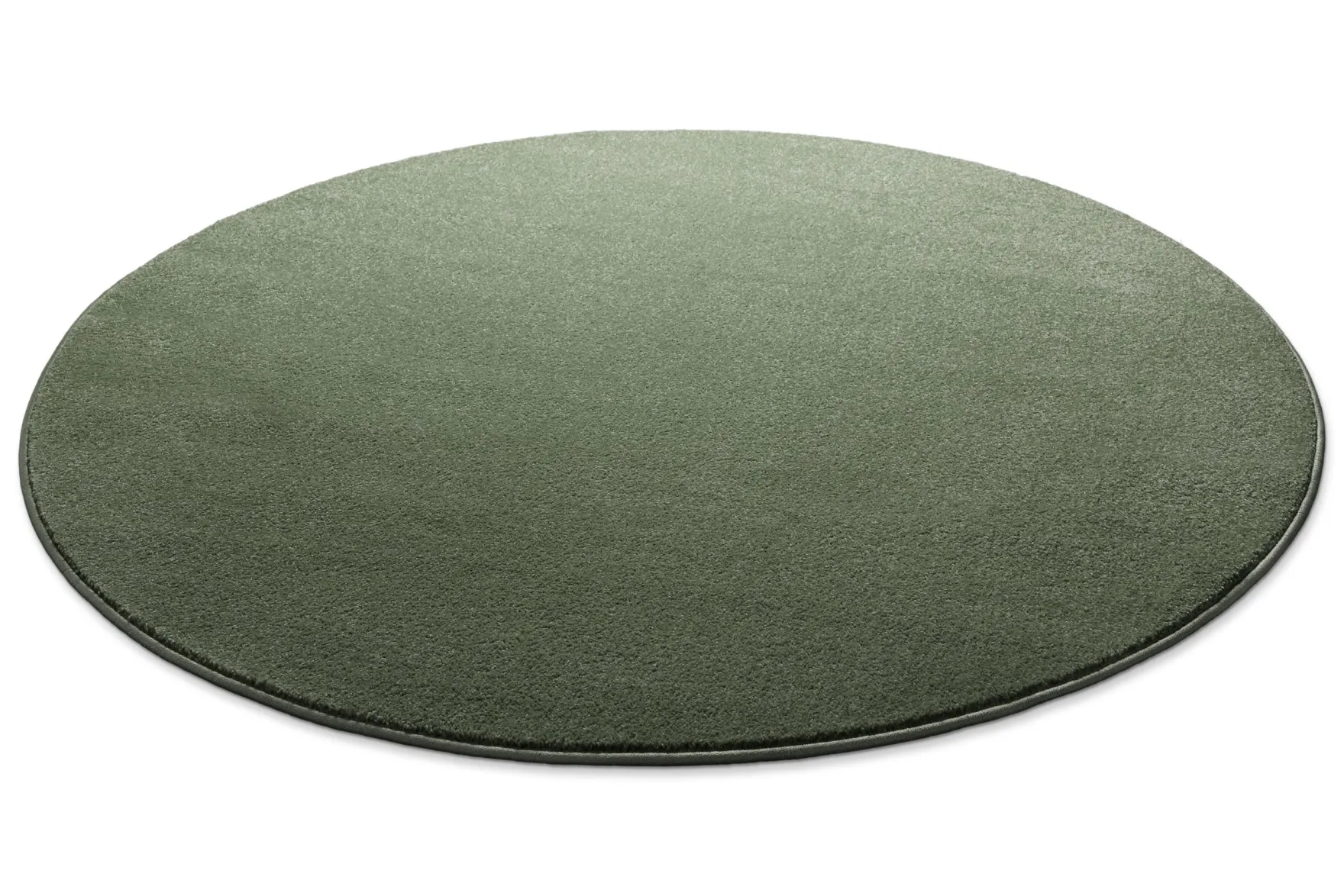 Kurzflorteppich Rund Laub Grün "Freja" WECONhome Basics