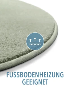 Kurzflorteppich Rund Licht Grün