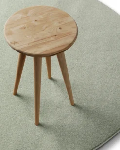 Kurzflorteppich Rund Licht Grün 
