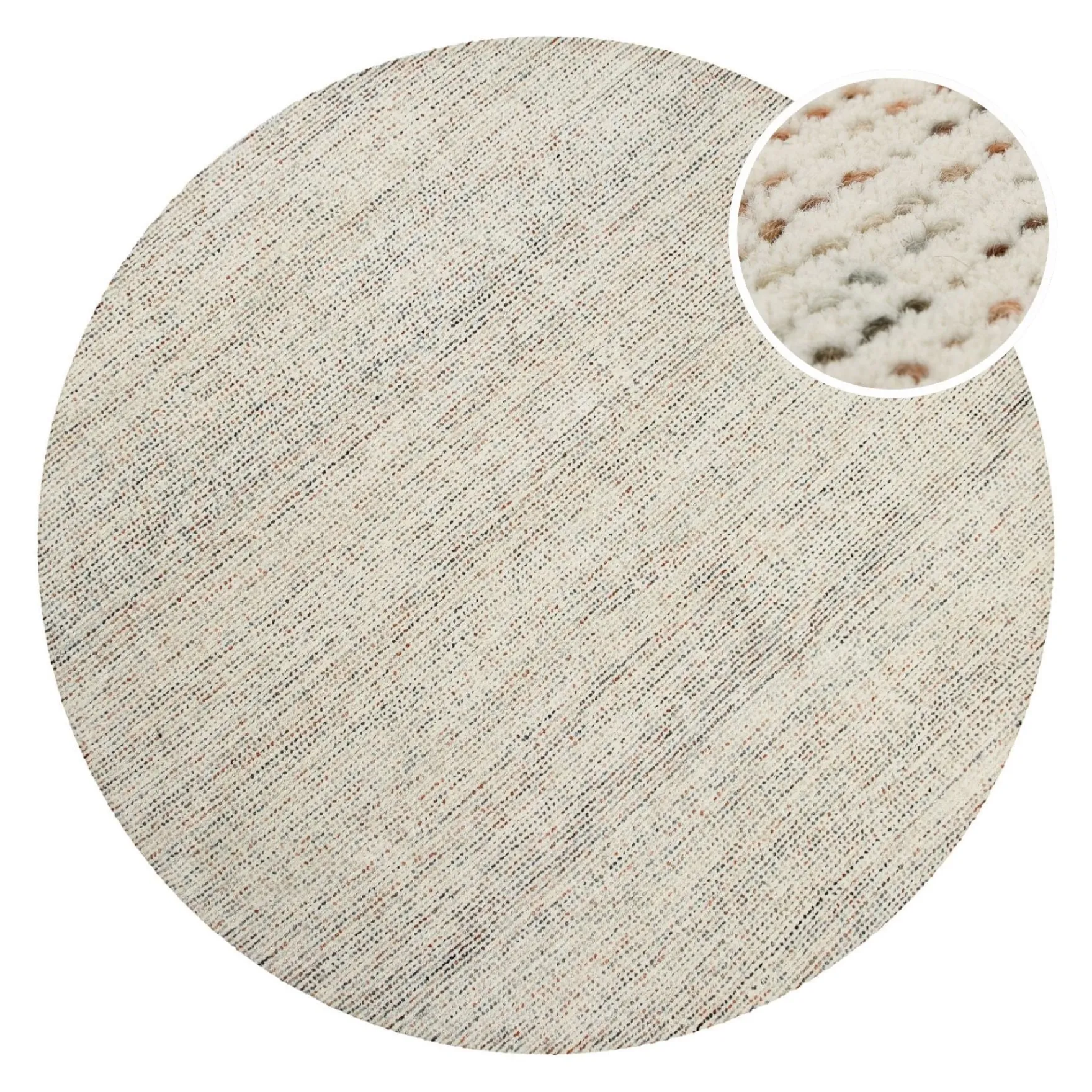 Kurzflor Teppich Rund Multi Pastell "Hamptons THIRTYTWO" WECONhome