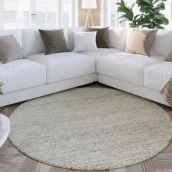 Kurzflor Teppich Rund Multi Pastell