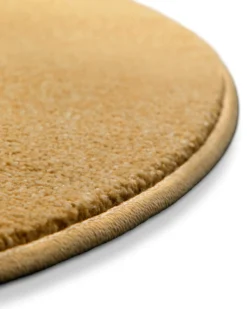 Kurzflorteppich Rund Ocker Gelb "Freja" WECONhome Basics