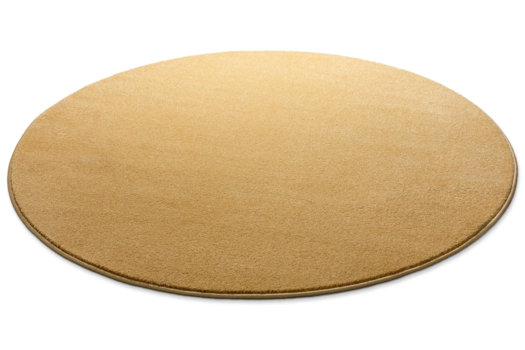 Kurzflorteppich Rund Ocker Gelb "Freja" WECONhome Basics