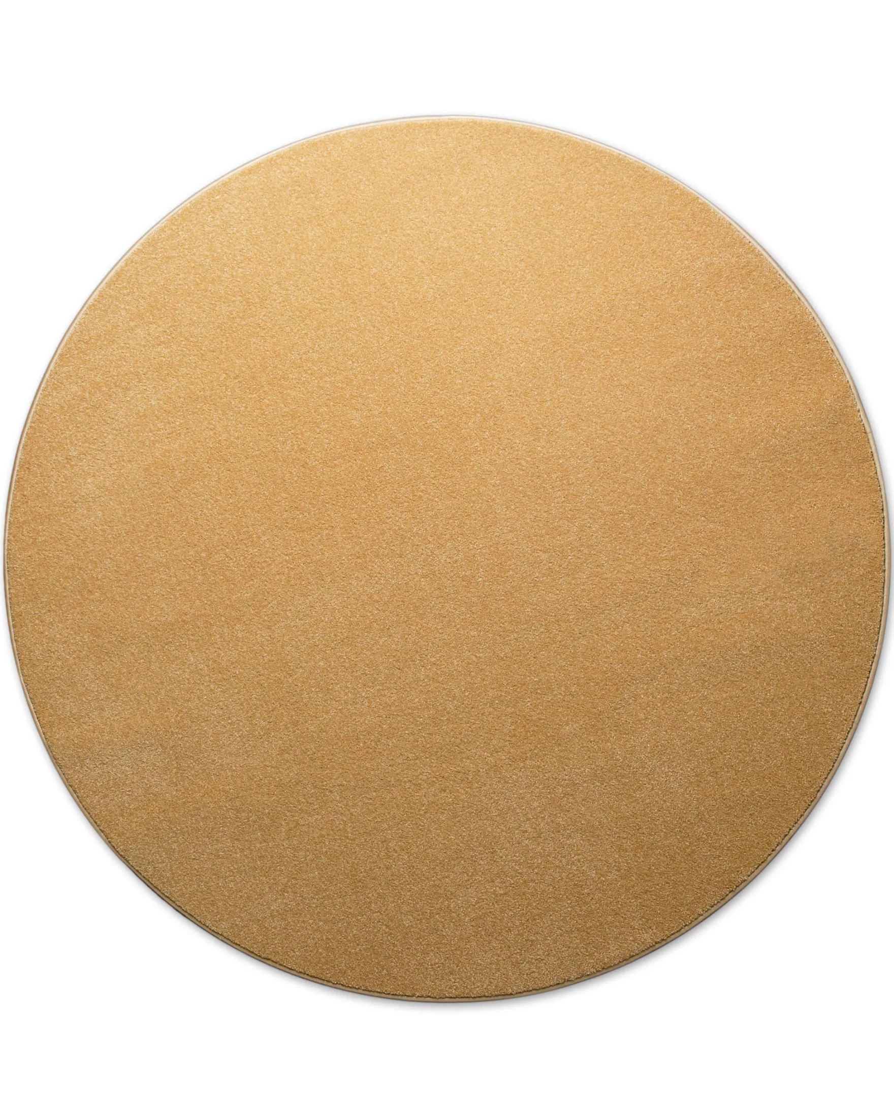Kurzflorteppich Rund Ocker Gelb "Freja" WECONhome Basics