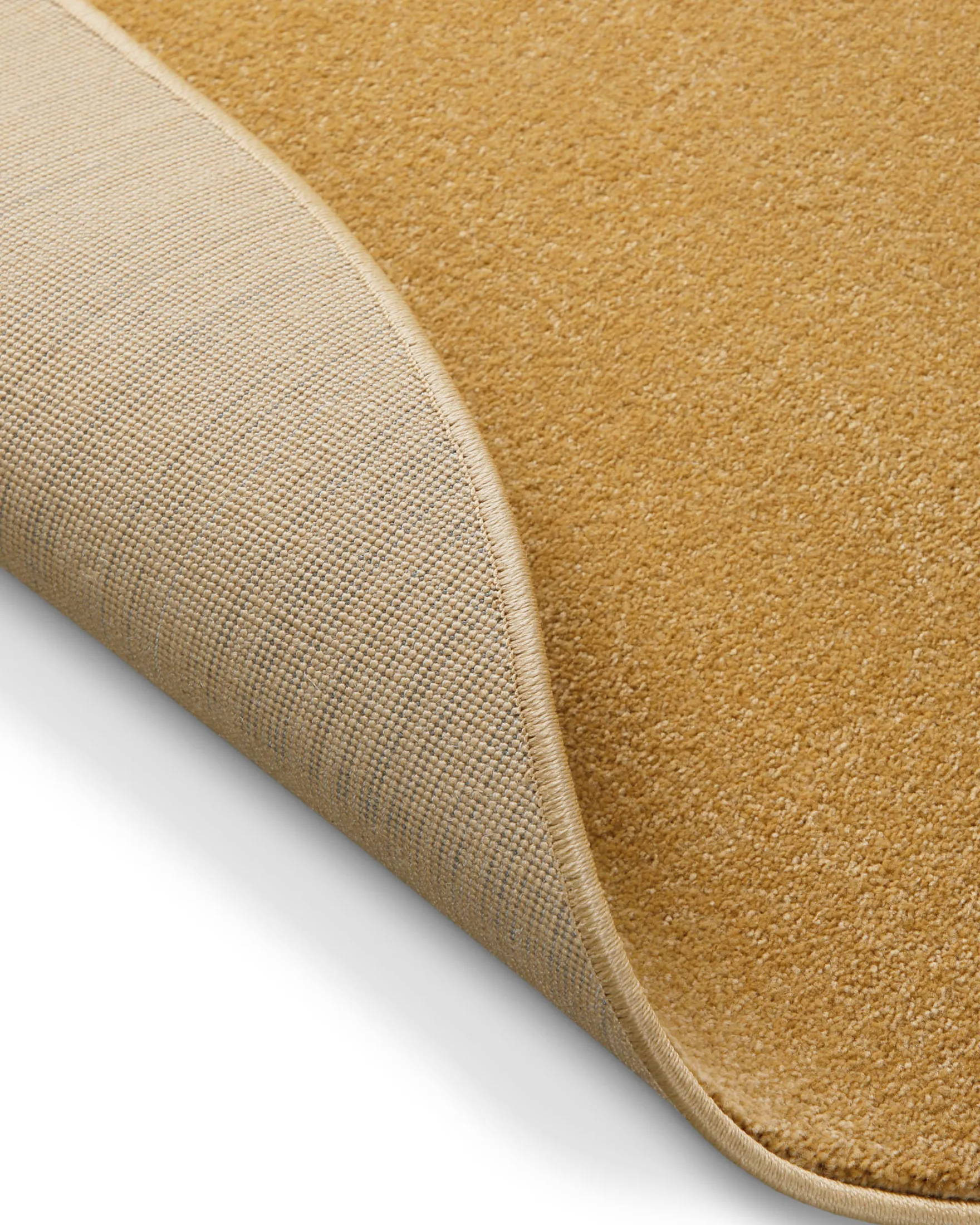 Kurzflorteppich Rund Ocker Gelb "Freja" WECONhome Basics