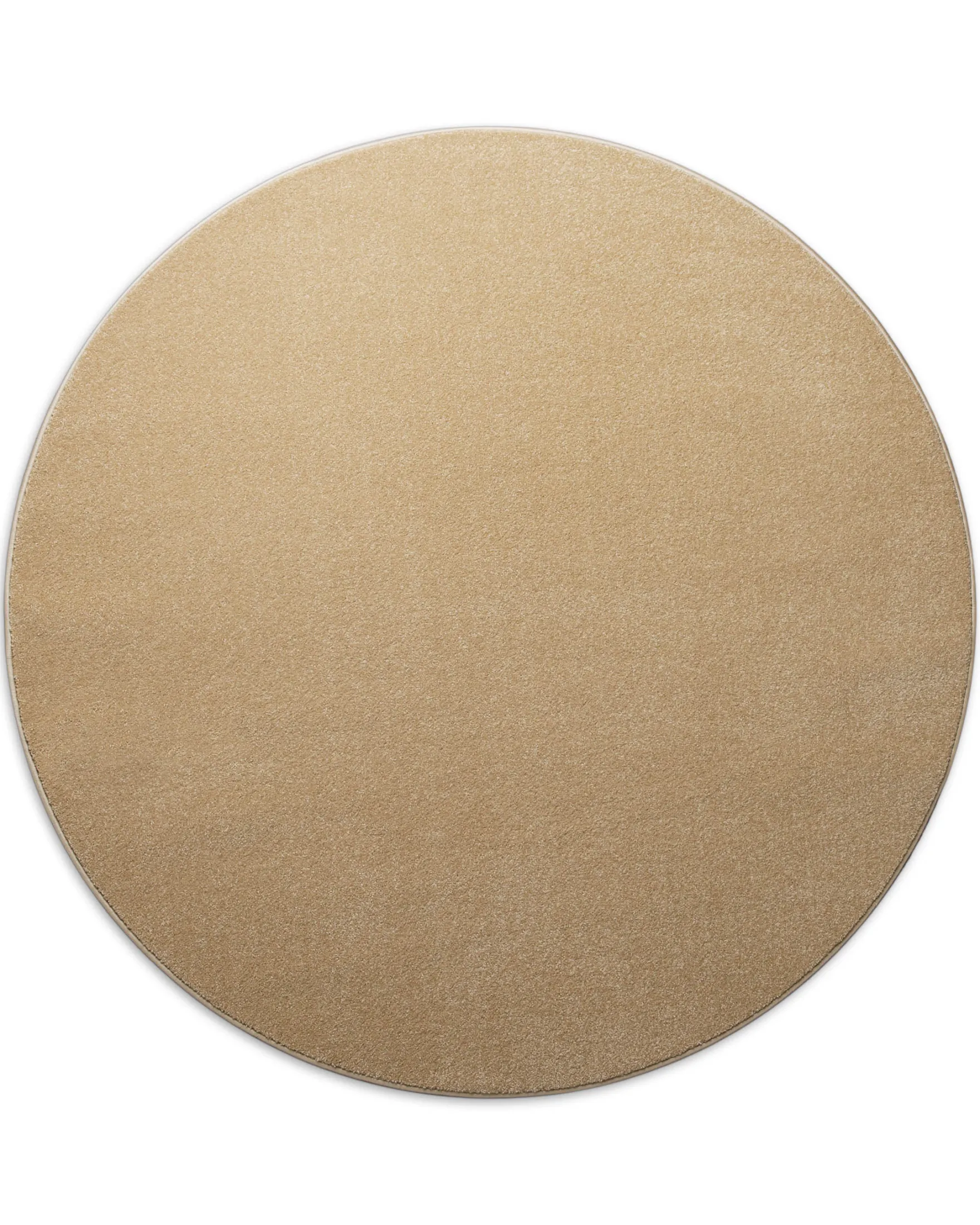 Kurzflorteppich Rund Sand Beige "Montepulciano" Homie Living