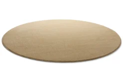 Kurzflorteppich Rund Sand Beige